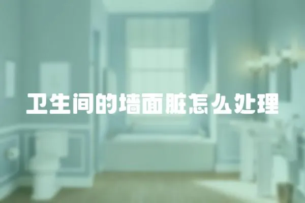 衛生間的墻面臟怎么處理