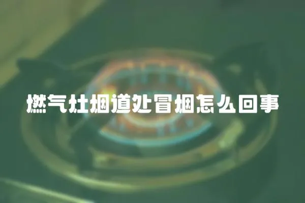 燃氣灶煙道處冒煙怎么回事