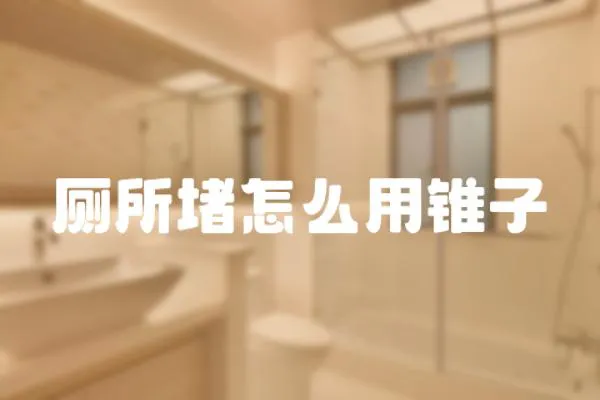 廁所堵怎么用錐子