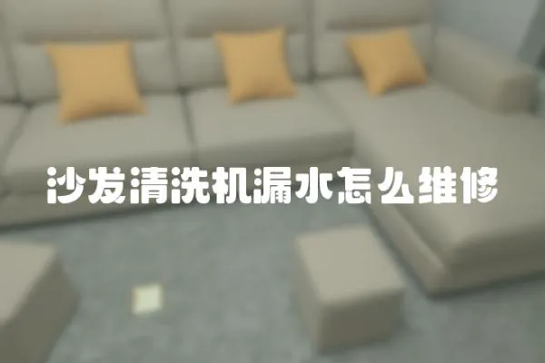 沙發(fā)清洗機(jī)漏水怎么維修