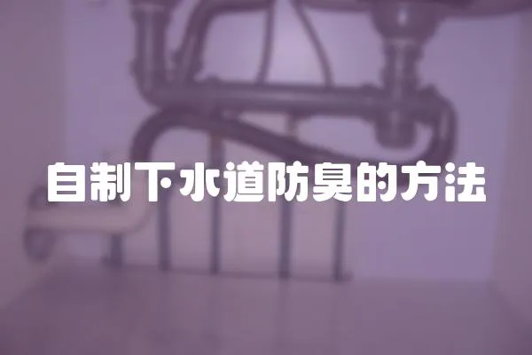 自制下水道防臭的方法