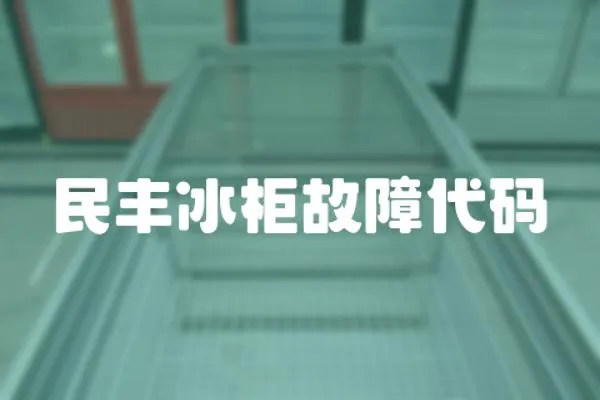 民豐冰柜故障代碼