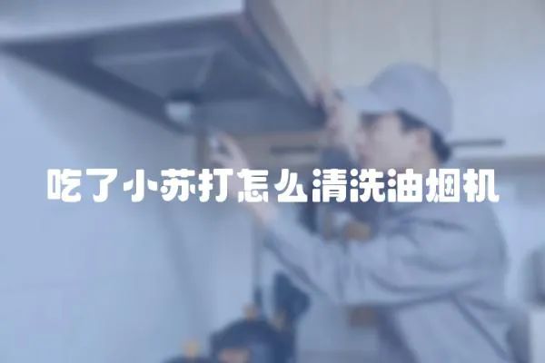 吃了小蘇打怎么清洗油煙機