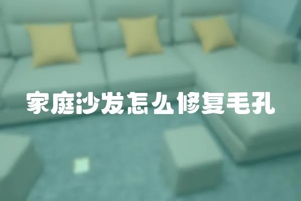 家庭沙發(fā)怎么修復(fù)毛孔