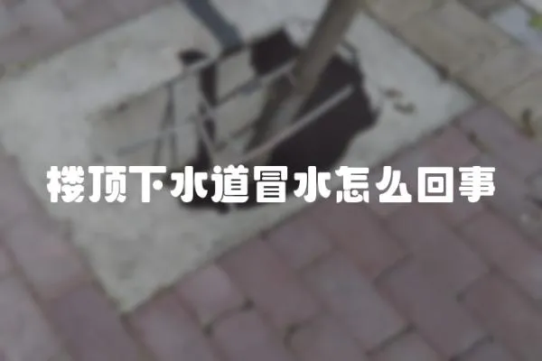 樓頂下水道冒水怎么回事