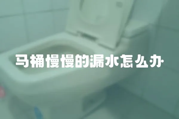 馬桶慢慢的漏水怎么辦