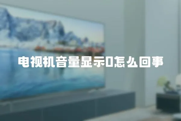 電視機音量顯示0怎么回事