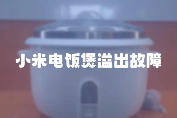 小米電飯煲溢出故障