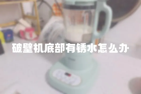 破壁機底部有銹水怎么辦