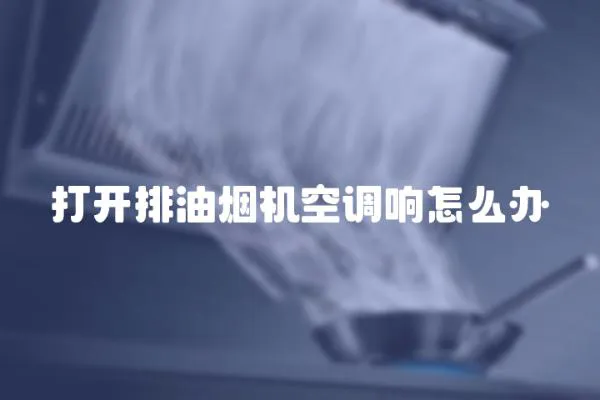 打開排油煙機空調響怎么辦