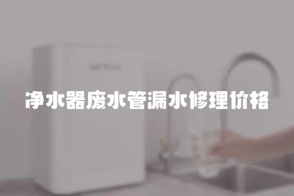 净水器废水管漏水修理价格