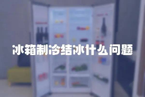 冰箱制冷結冰什么問題