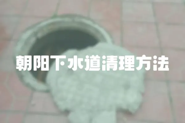 朝陽下水道清理方法