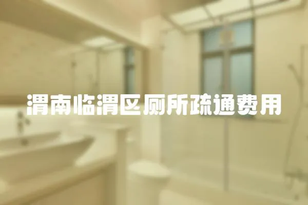 渭南臨渭區廁所疏通費用