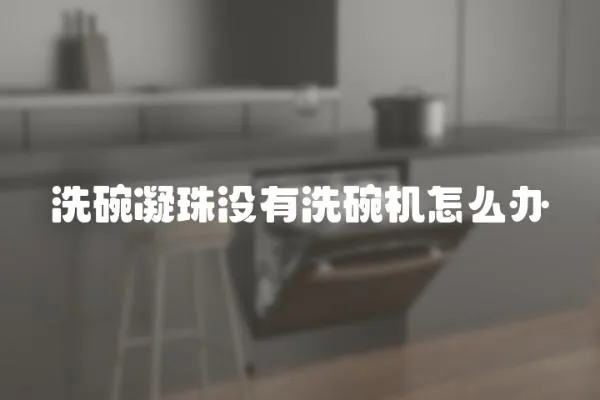 洗碗凝珠沒有洗碗機怎么辦