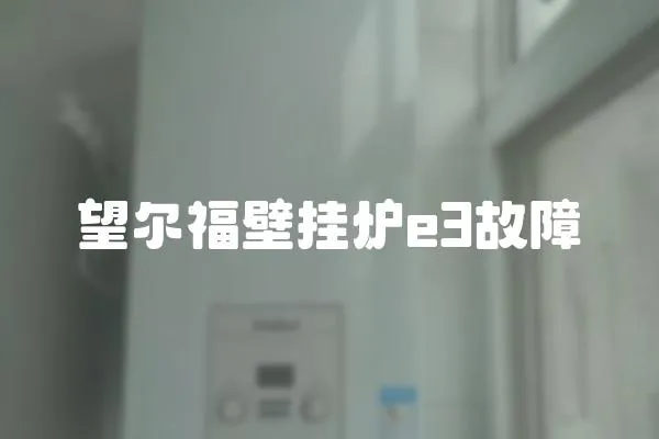 望爾福壁掛爐e3故障