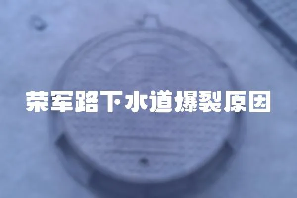 榮軍路下水道爆裂原因