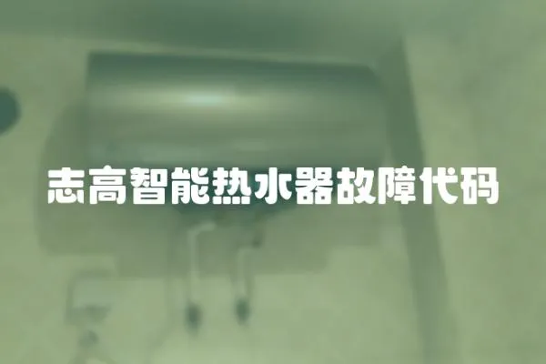 志高智能熱水器故障代碼