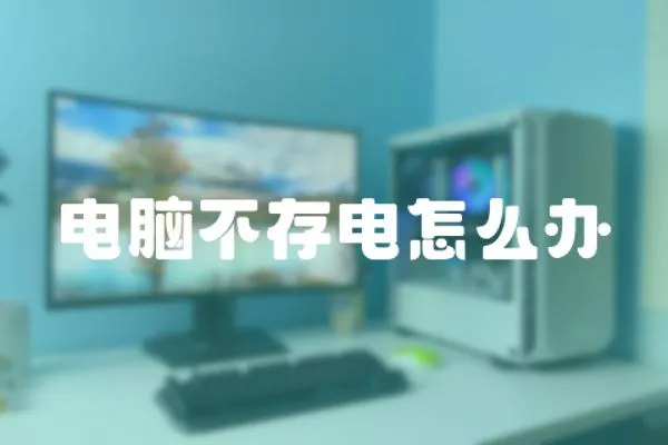 電腦不存電怎么辦