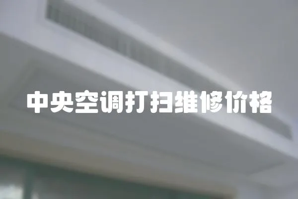 中央空調(diào)打掃維修價(jià)格