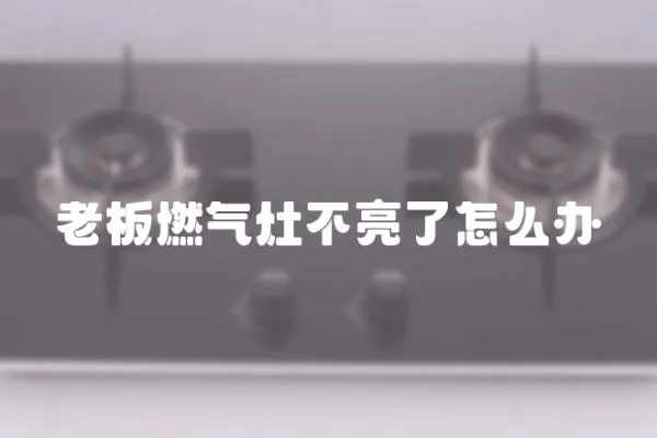 老板燃氣灶不亮了怎么辦