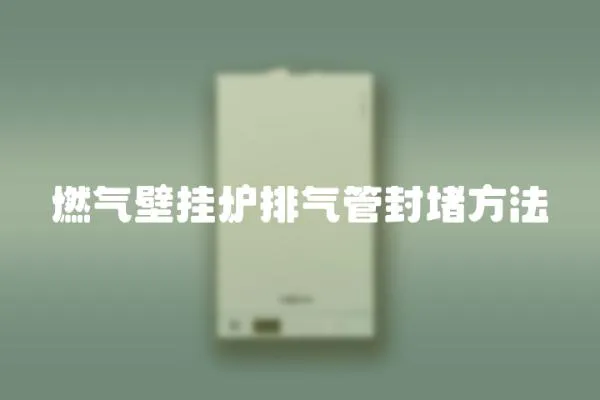 燃?xì)獗趻鞝t排氣管封堵方法