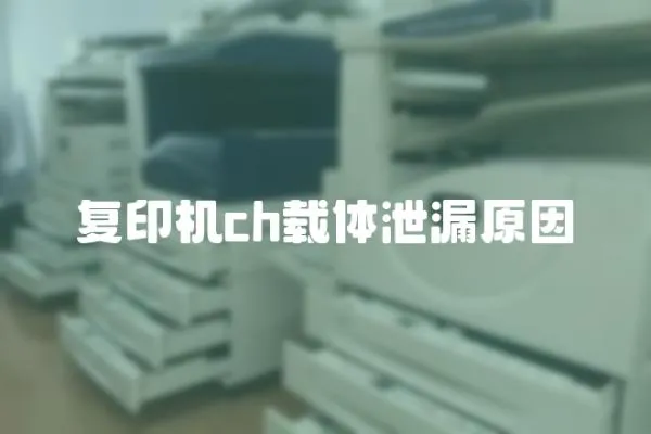 復印機ch載體泄漏原因