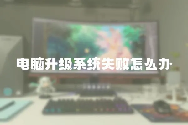 電腦升級系統失敗怎么辦