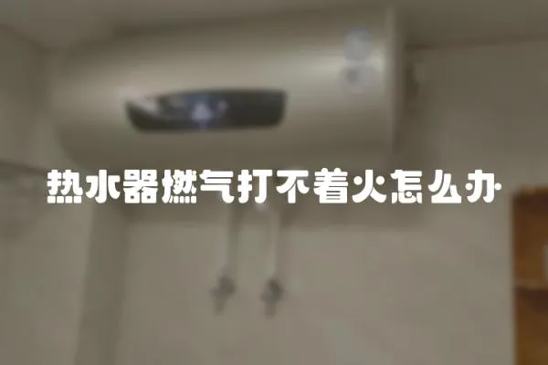 熱水器燃氣打不著火怎么辦