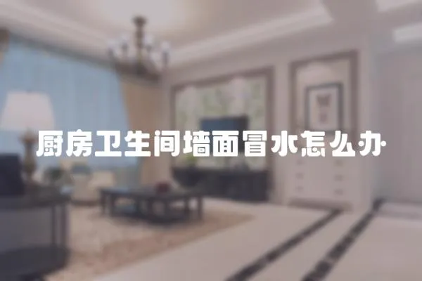 廚房衛(wèi)生間墻面冒水怎么辦