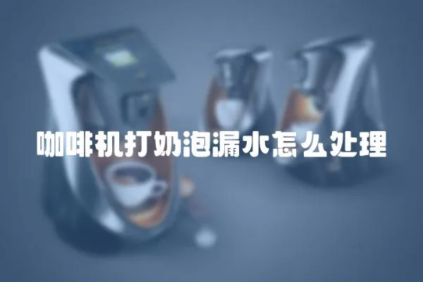 咖啡机打奶泡漏水怎么处理