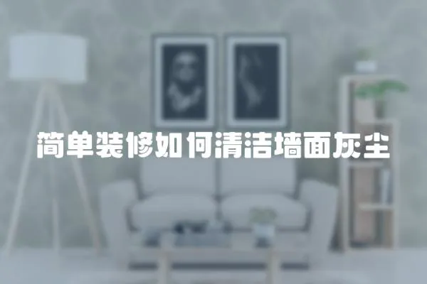 簡單裝修如何清潔墻面灰塵