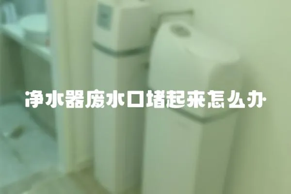 凈水器廢水口堵起來怎么辦