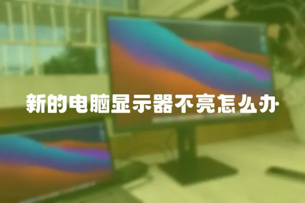 新的電腦顯示器不亮怎么辦