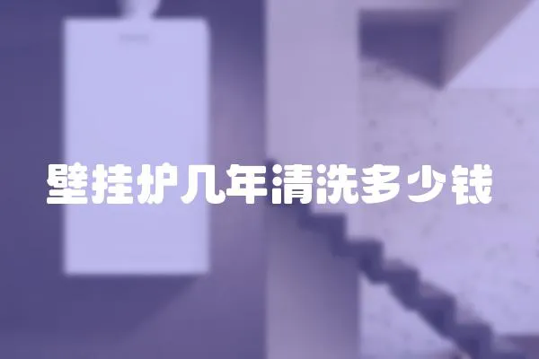 壁掛爐幾年清洗多少錢