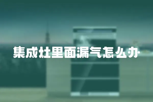 集成灶里面漏氣怎么辦