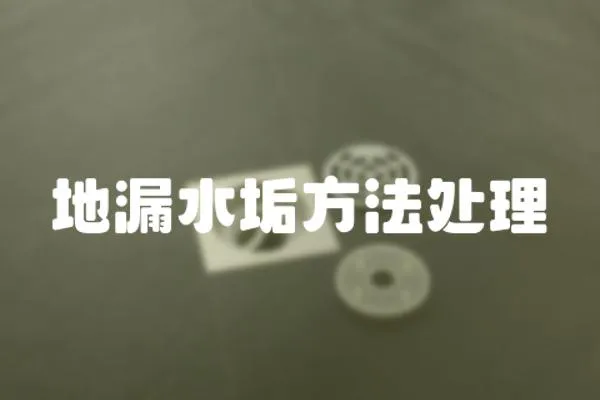 地漏水垢方法處理