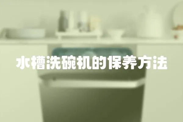 水槽洗碗机的保养方法