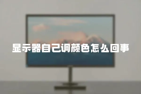 顯示器自己調顏色怎么回事