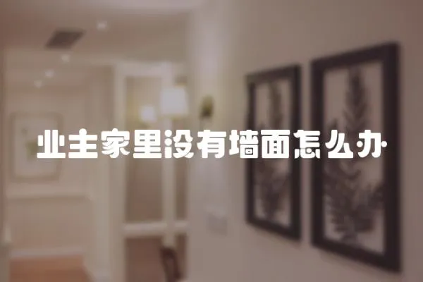 業(yè)主家里沒有墻面怎么辦