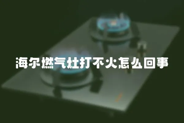 海爾燃氣灶打不火怎么回事