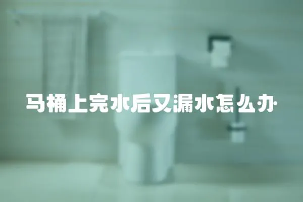 馬桶上完水后又漏水怎么辦