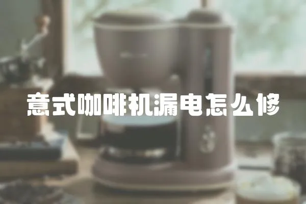 意式咖啡機(jī)漏電怎么修