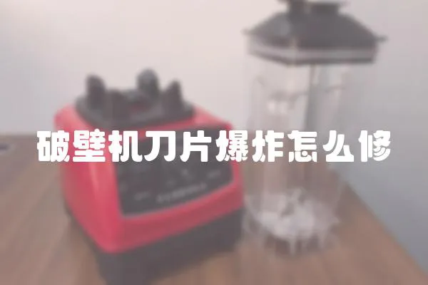 破壁機(jī)刀片爆炸怎么修