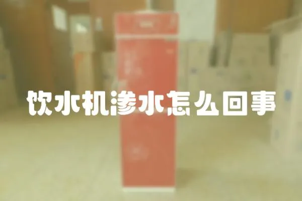 飲水機滲水怎么回事