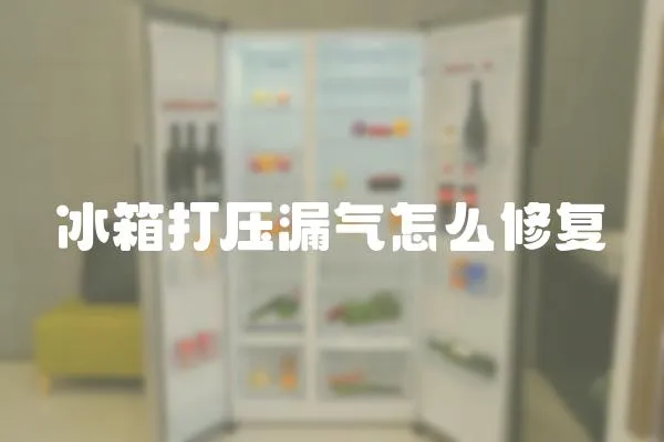 冰箱打壓漏氣怎么修復