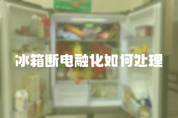 冰箱斷電融化如何處理