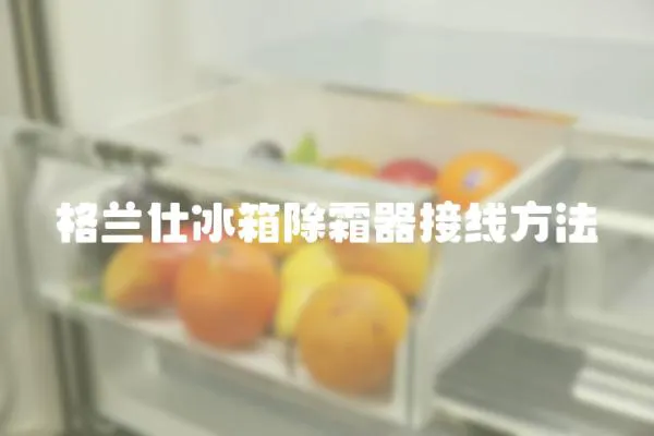 格蘭仕冰箱除霜器接線方法