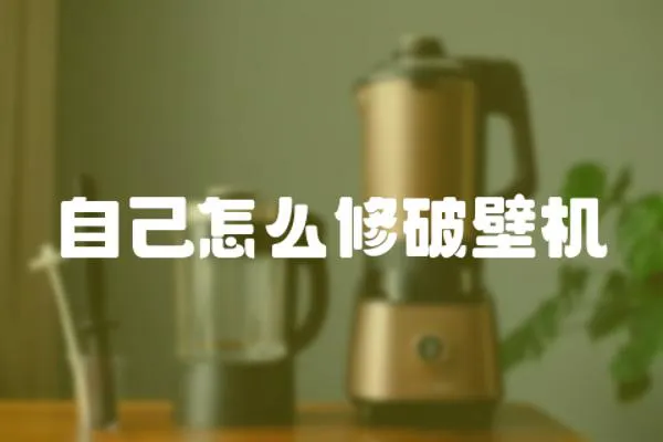 自己怎么修破壁機