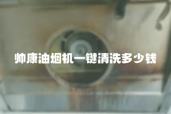 帥康油煙機一鍵清洗多少錢